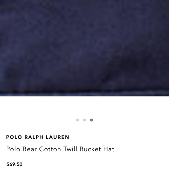 Polo: Bear cotton twill bucket hat. - Picture 3 of 10